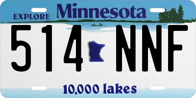 MN license plate 514NNF