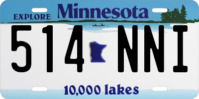 MN license plate 514NNI