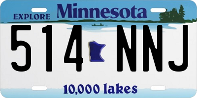 MN license plate 514NNJ