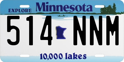 MN license plate 514NNM