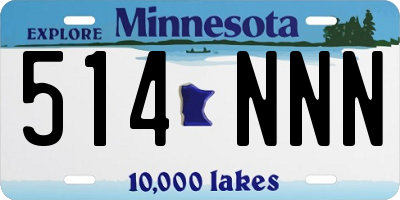 MN license plate 514NNN