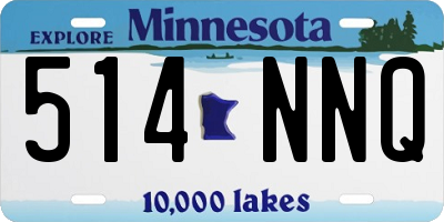 MN license plate 514NNQ