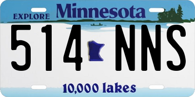 MN license plate 514NNS