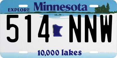 MN license plate 514NNW