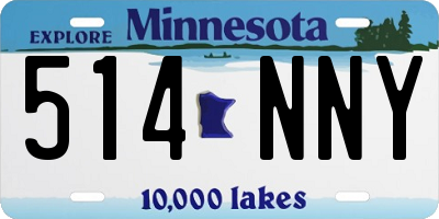 MN license plate 514NNY