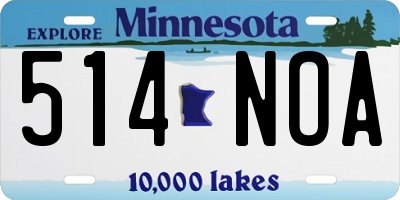 MN license plate 514NOA