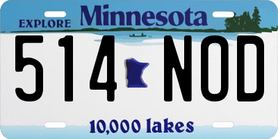 MN license plate 514NOD