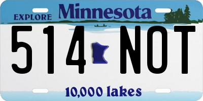 MN license plate 514NOT
