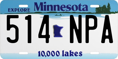 MN license plate 514NPA
