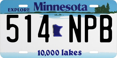 MN license plate 514NPB