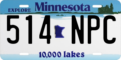 MN license plate 514NPC