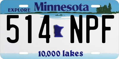 MN license plate 514NPF