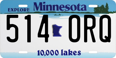 MN license plate 514ORQ