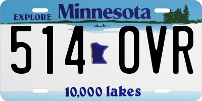 MN license plate 514OVR