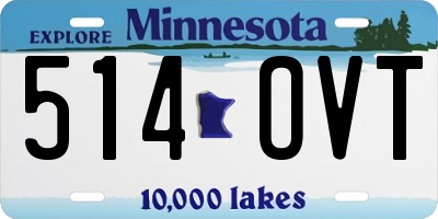 MN license plate 514OVT
