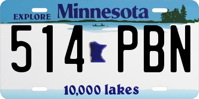 MN license plate 514PBN