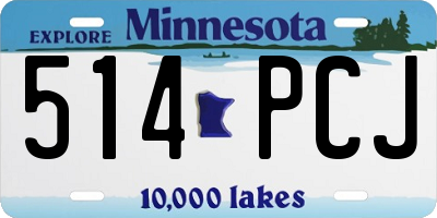 MN license plate 514PCJ