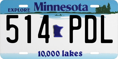 MN license plate 514PDL
