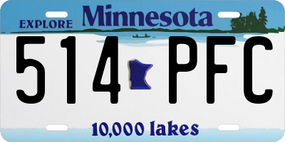 MN license plate 514PFC