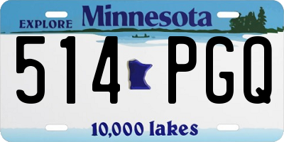 MN license plate 514PGQ