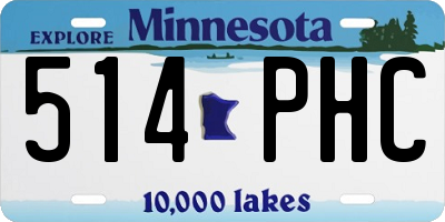 MN license plate 514PHC