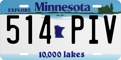 MN license plate 514PIV