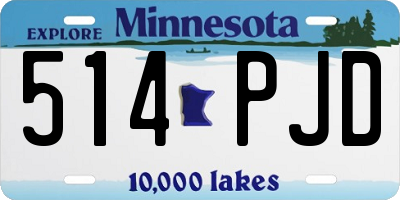 MN license plate 514PJD