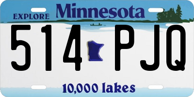 MN license plate 514PJQ