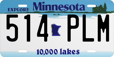 MN license plate 514PLM