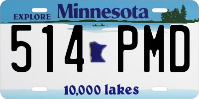 MN license plate 514PMD
