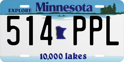 MN license plate 514PPL
