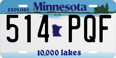 MN license plate 514PQF