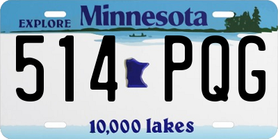 MN license plate 514PQG