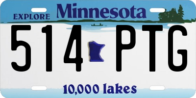 MN license plate 514PTG