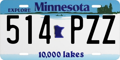 MN license plate 514PZZ