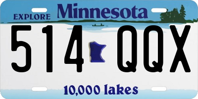 MN license plate 514QQX