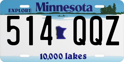 MN license plate 514QQZ
