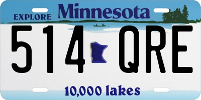MN license plate 514QRE