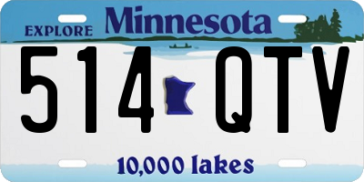 MN license plate 514QTV