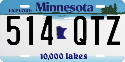 MN license plate 514QTZ
