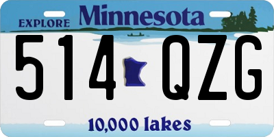 MN license plate 514QZG