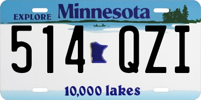 MN license plate 514QZI