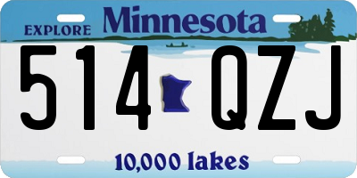 MN license plate 514QZJ