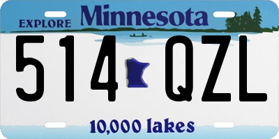 MN license plate 514QZL