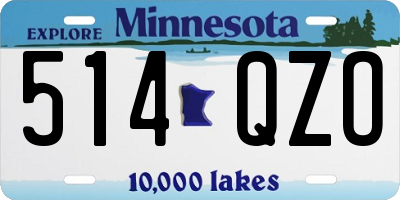 MN license plate 514QZO