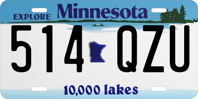 MN license plate 514QZU