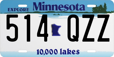 MN license plate 514QZZ