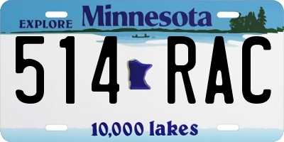 MN license plate 514RAC