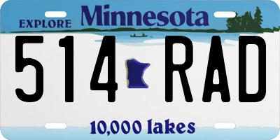 MN license plate 514RAD