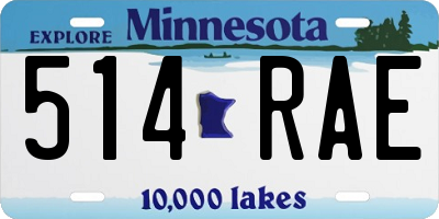 MN license plate 514RAE